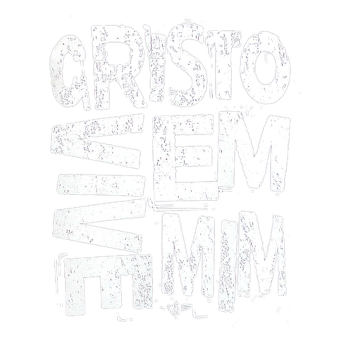 Arte completa Cristo Vive em Mim em fundo transparente