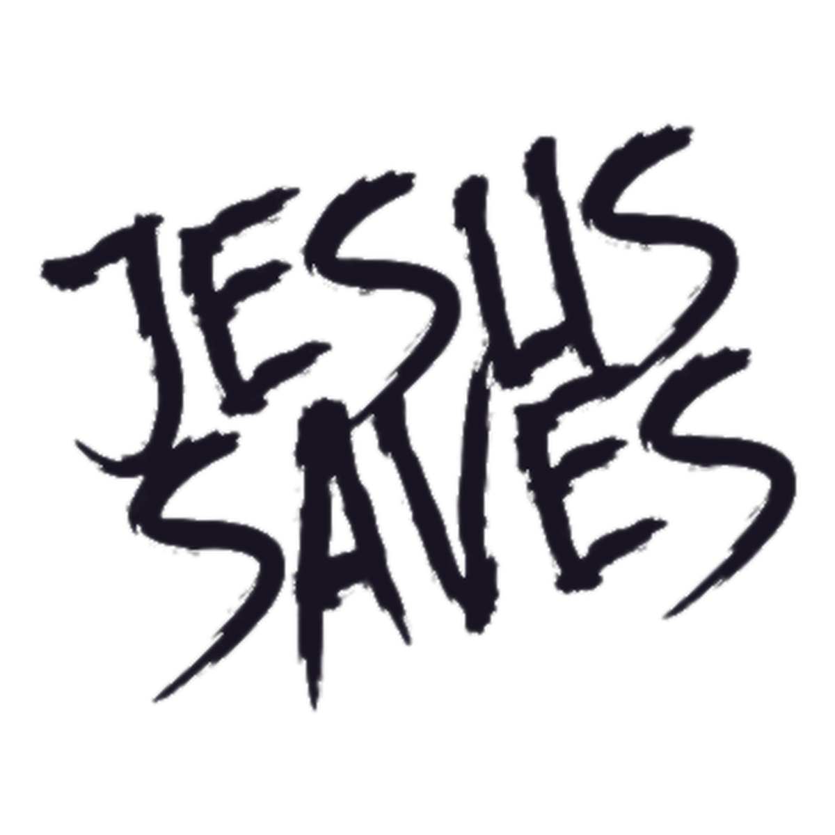 Arte completa Jesus Saves M-1 em fundo transparente