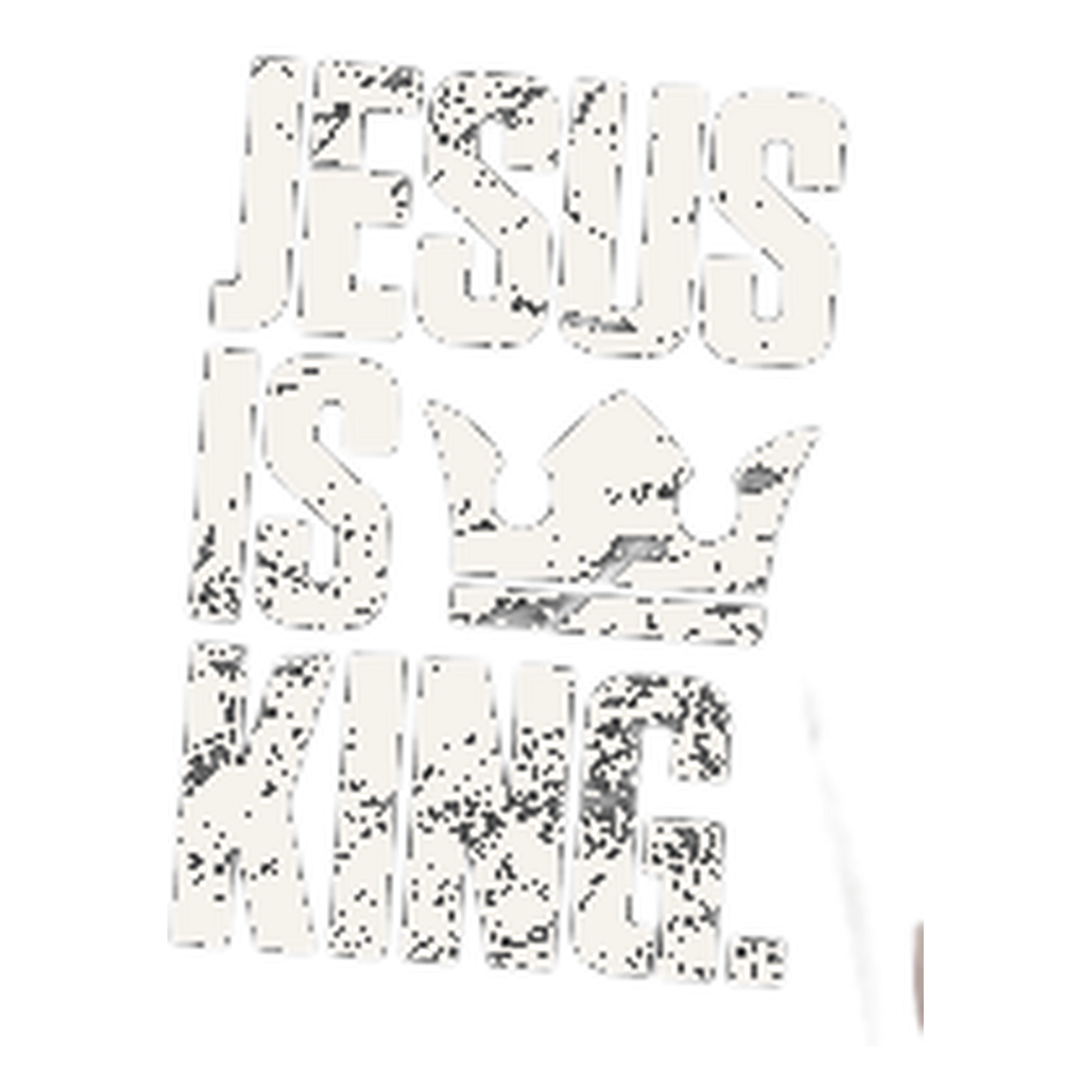 Arte completa Jesus Is King M-2 em fundo transparente