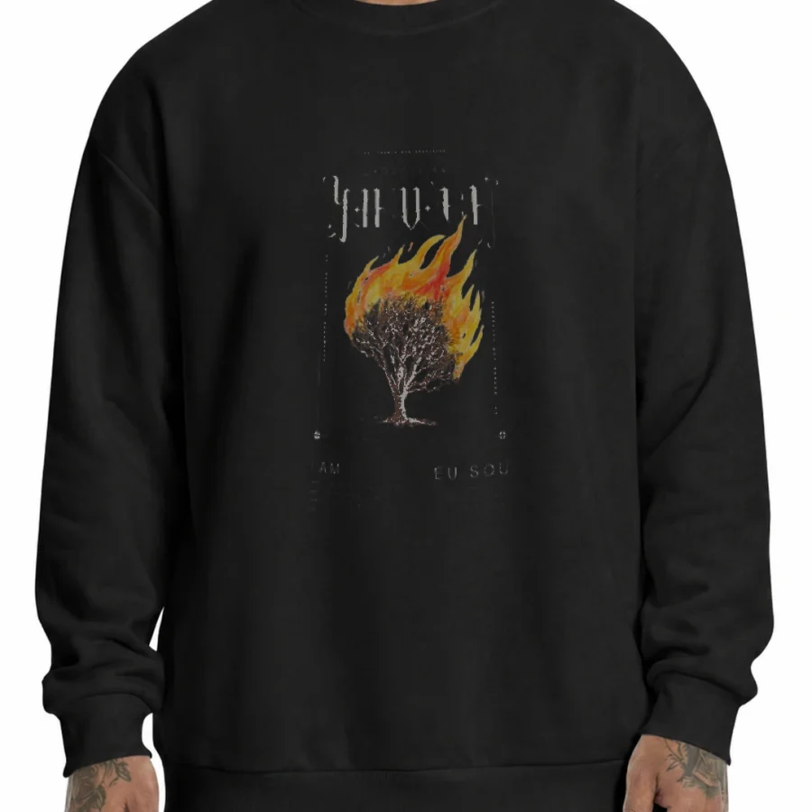 Moletom 320g Êxodo 3:14 · Yahweh em mockup frontal