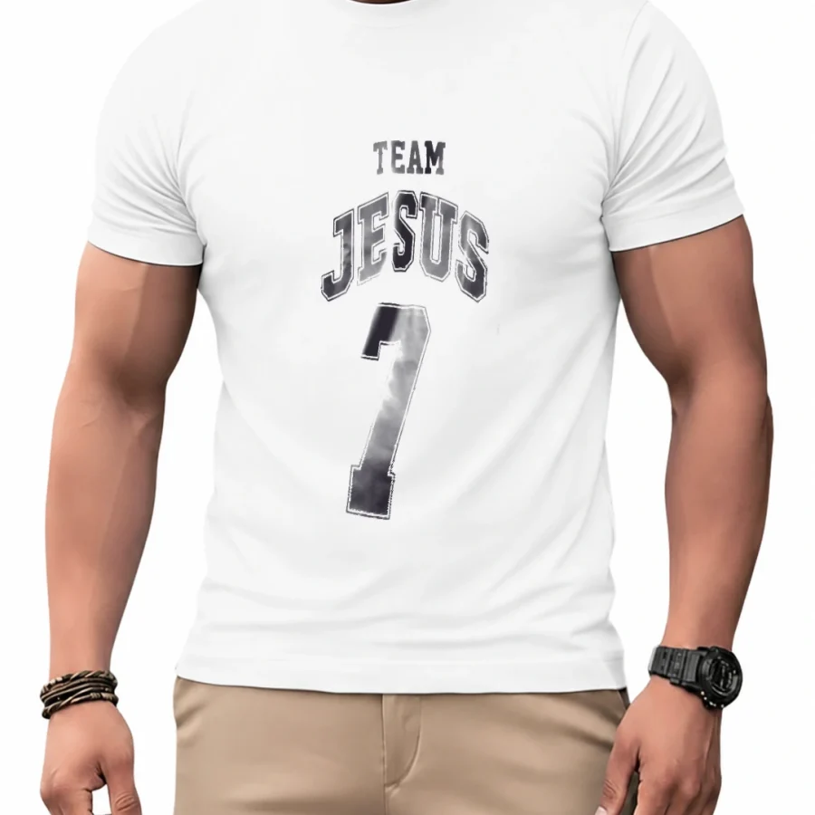 Camiseta dry Team Jesus · 7 em mockup frontal