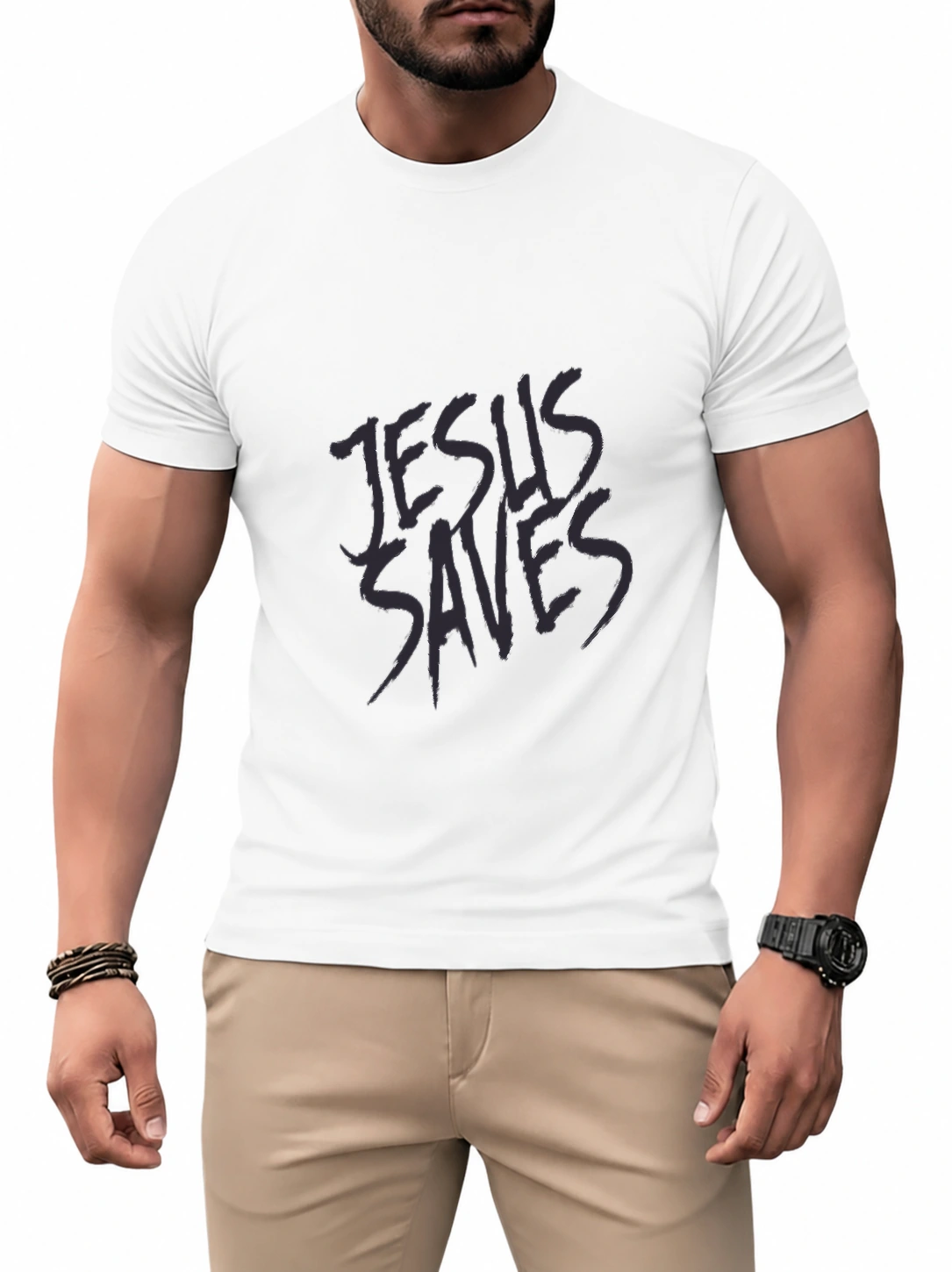 Camiseta dry Jesus Saves M-1 | Fé que Veste
