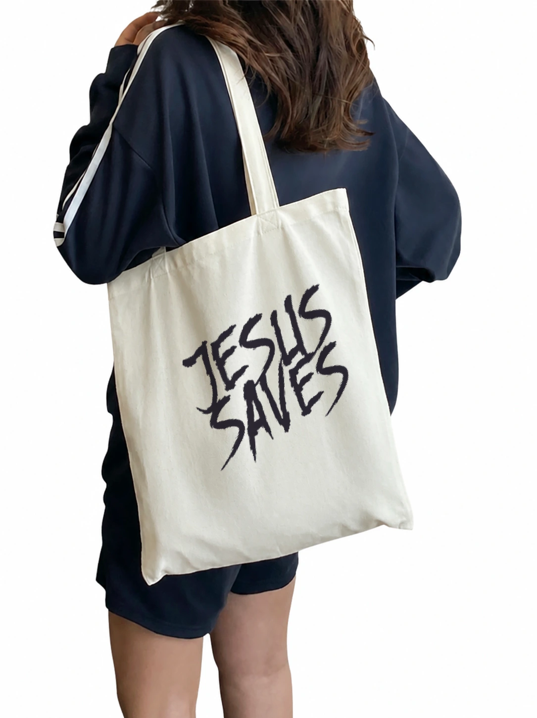 Ecobag de algodão Jesus Saves M-1 | Fé que Veste