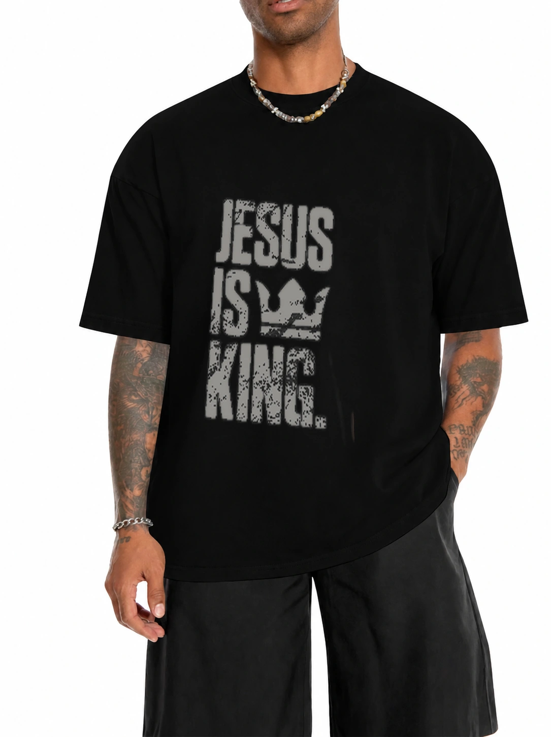 Camiseta 180g Jesus Is King M-2 | Fé que Veste