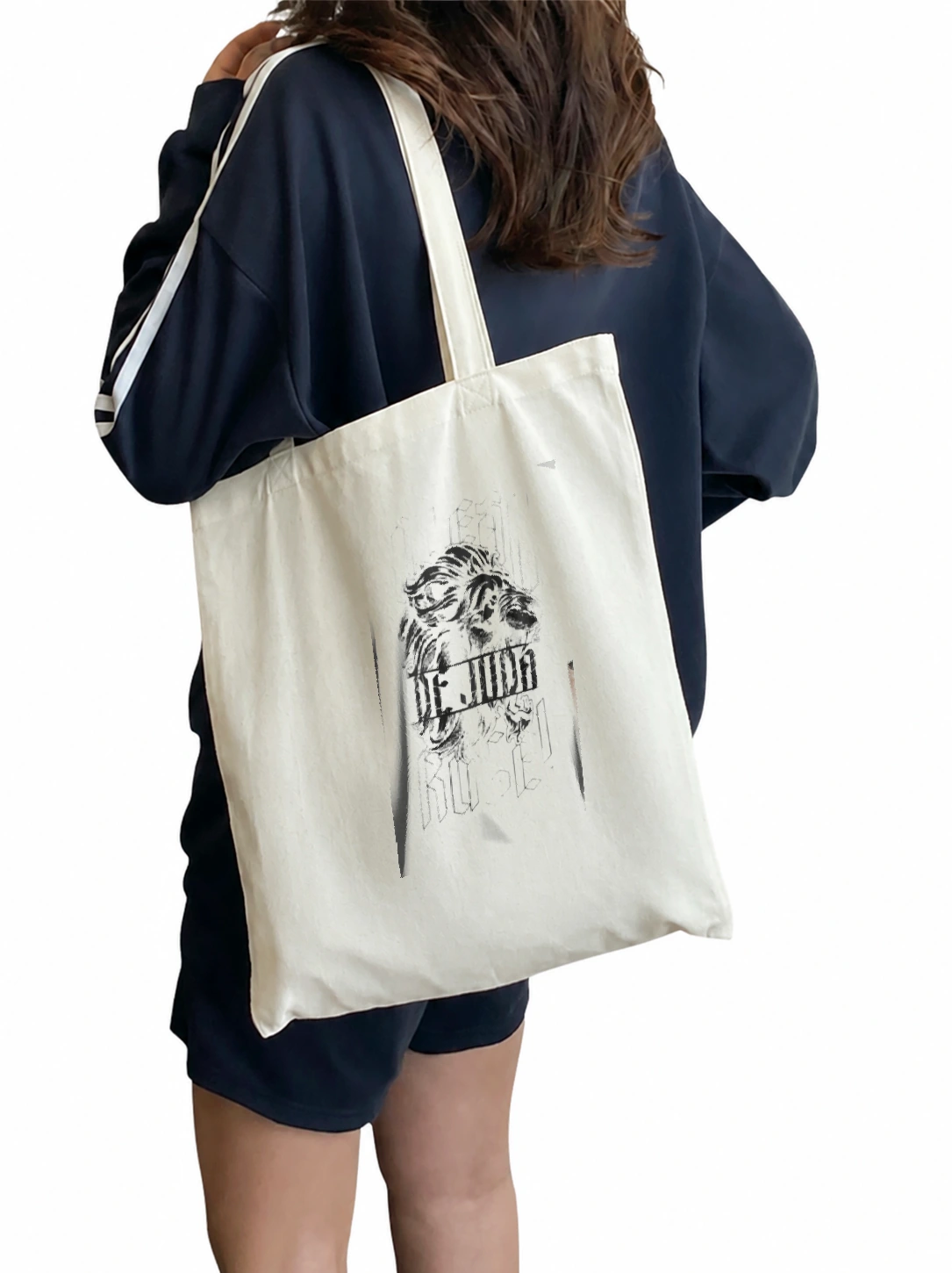 Ecobag de algodão Leão de Judá · Yeshua | Fé que Veste