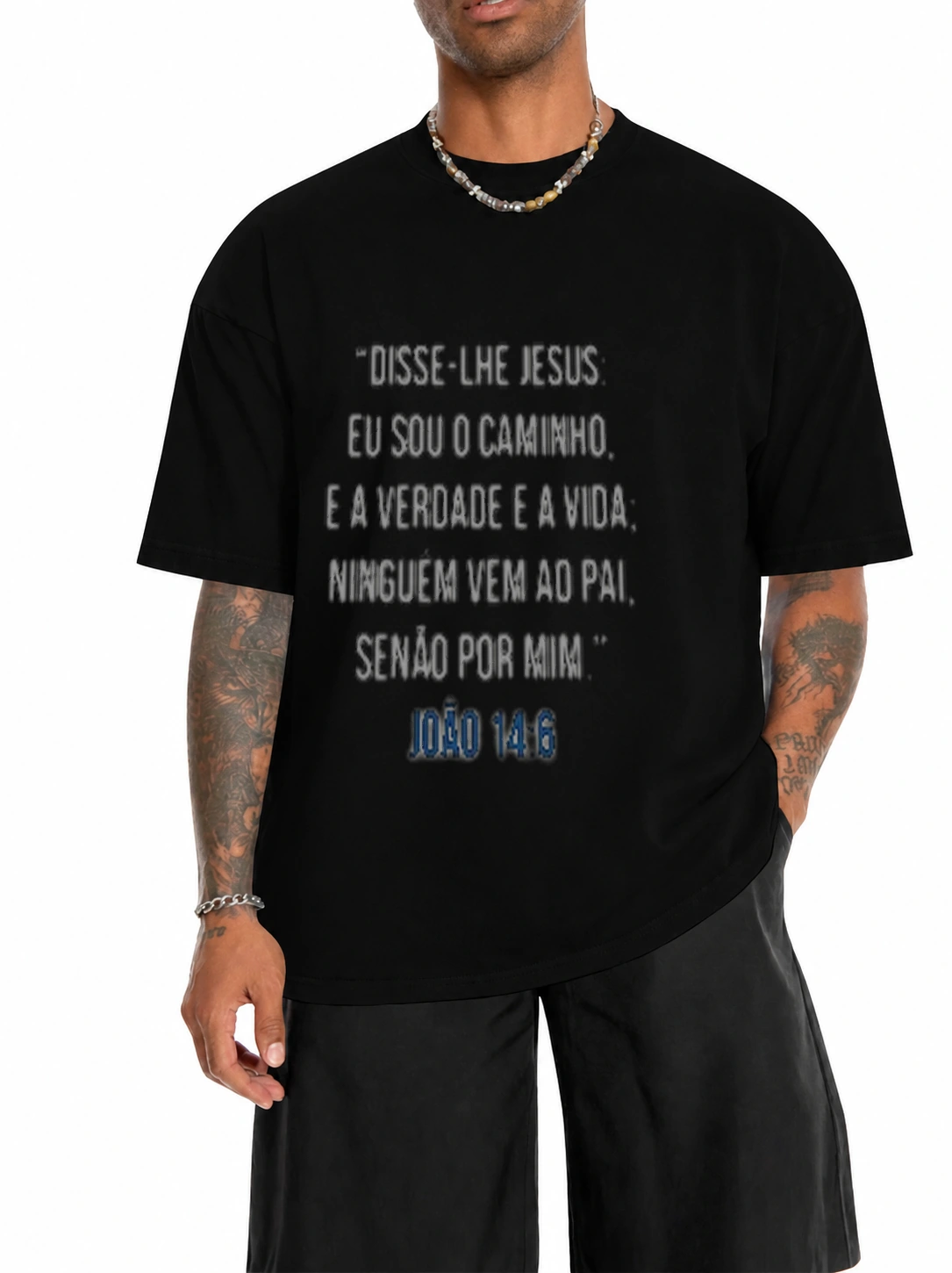 Camiseta 180g João 14:6 · Leão de Judá | Fé que Veste