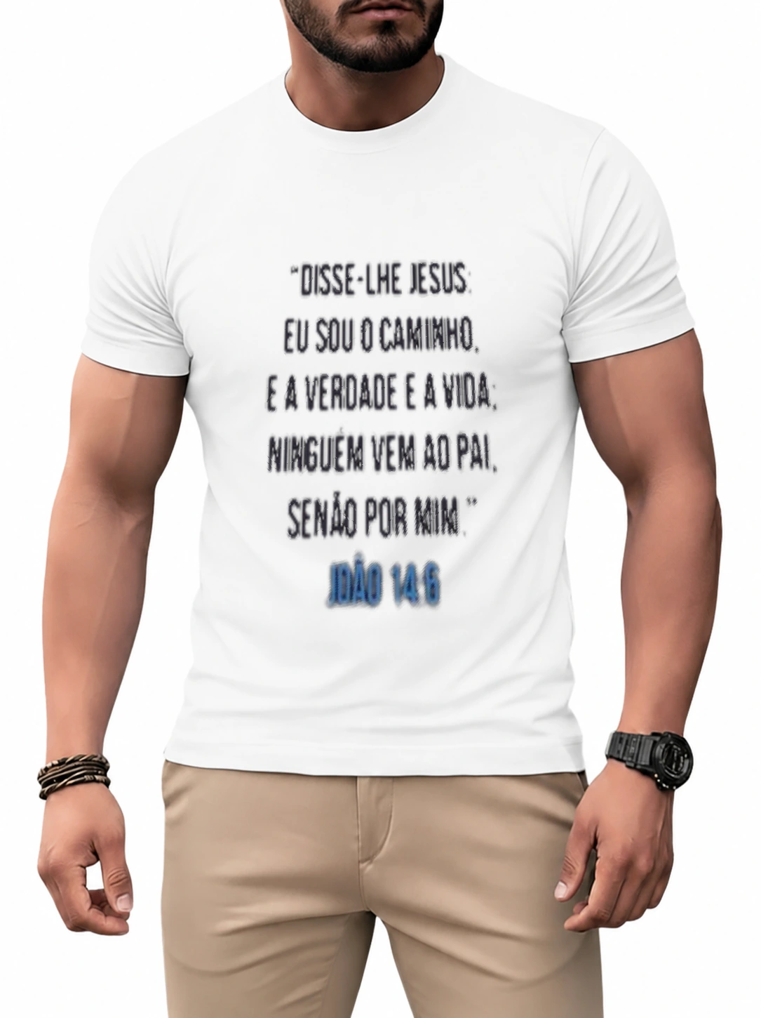 Camiseta dry João 14:6 · Leão de Judá | Fé que Veste