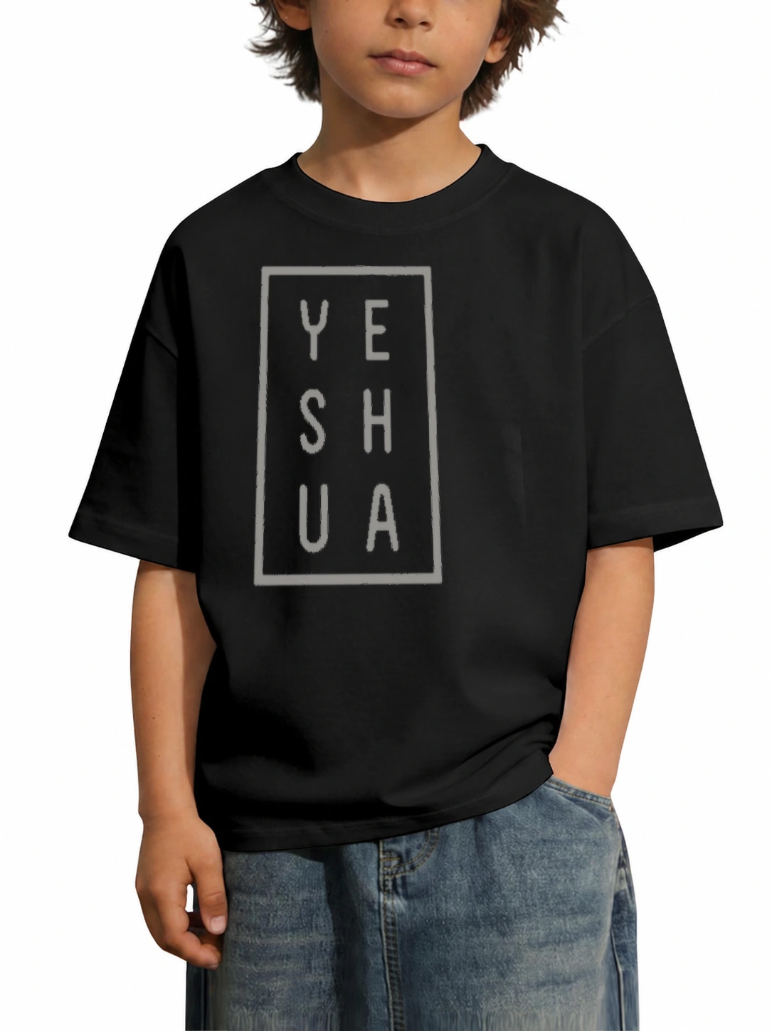Camiseta infantil 180g Yeshua Minimal | Fé que Veste